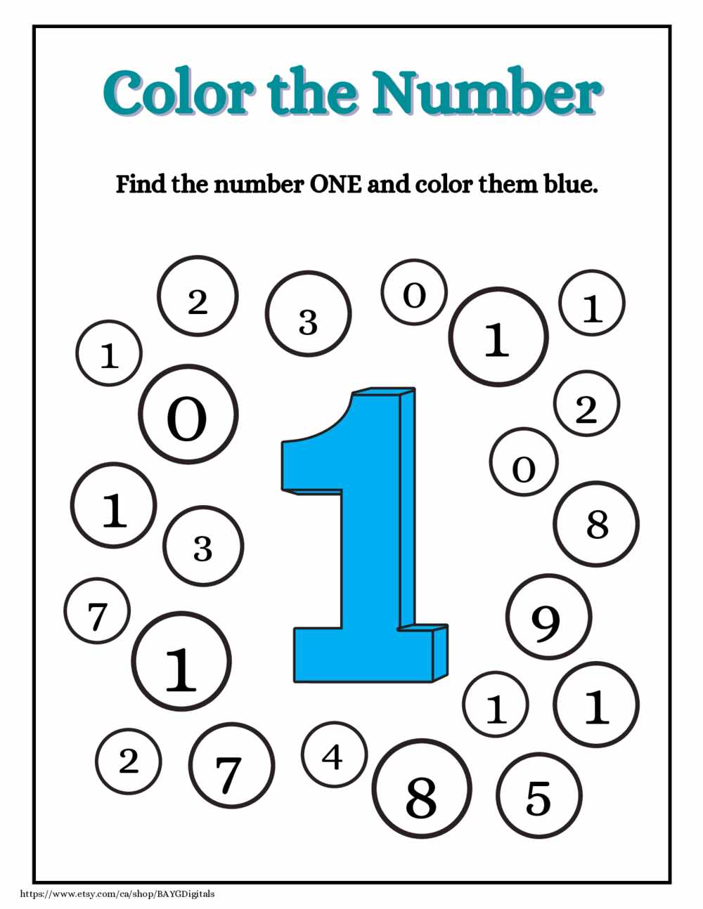NUMBERS COLORING 03
